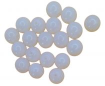 Perles rondes blanc opal � cristal de Boh&ecirc;me