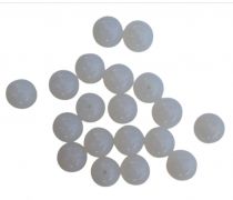 Perles rondes blanc opal � cristal de Boh&ecirc;me