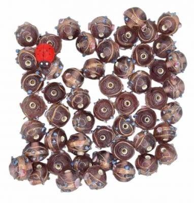 Perles rondes indiennes amethyste 12mm x1
