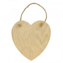 Plaque de porte Coeur 14X13,5 cm Bois - Artmio