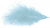Plumes duvetées - Bleu clair - 10-15cm 15 pièces