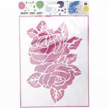 Pochoir adhésif 2 Roses 24.5x18.5 cm Rico