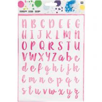 Pochoir alphabet lettres cursives 24.5x18.5 cm Rico