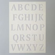 Pochoir alphabet majuscule 14 x 21 cm Efco