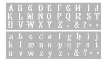 Pochoir Décor Alphabet Majuscule et Minuscule 15 x 40 cm Graine Créative