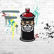Pochoir Décor Street Art Visage Graffeur 15 x 40 cm Graine Créative