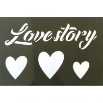 Pochoir Love Story / Coeur 10x15 cm Artémio