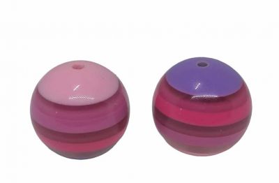 Polaris ronde 20mm rose/violet x1