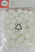 Pompons  15mm 60 pices blanc