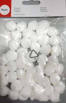 Pompons  20mm 50 pices blanc
