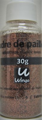 Poudre de paillettes cuivre fonc� 30 grs x1