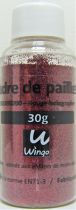 Poudre de paillettes holographique rouge 30 grs x1