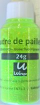 Poudre de paillettes iridescente jaune fluo 24 grs x1