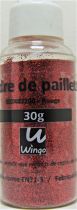 Poudre de paillettes rouge 30 grs x1