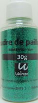 Poudre de paillettes vert 30 grs x1