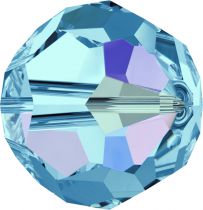 Rondes 5000 Aquamarine AB 6mm x6 Cristal Swarovski