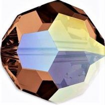 Rondes 5000 Smoked Topaz AB 4mm x20 Cristal Swarovski