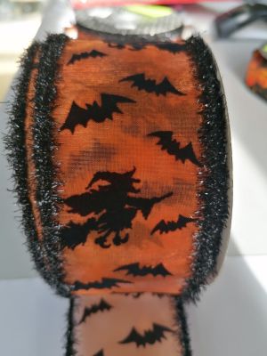 Ruban Halloween Sorci�re Largeur 6CM vendu au m�tre