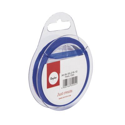 Ruban organdi bleu fonc� 7mm -10m 