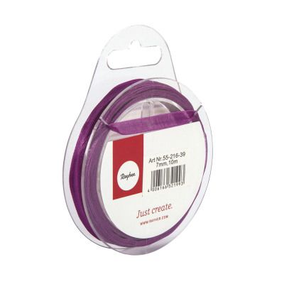 Ruban organdi violet fonc� 7mm -10m 