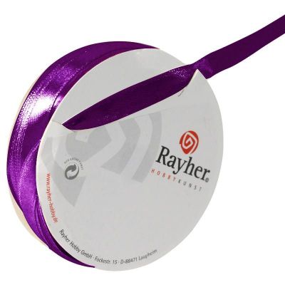 Ruban satin violet fonc� 10mm -10m 