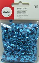 Sequins paillettes bombs 6mm bleu 4000 pices