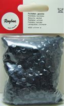 Sequins paillettes bombs rayher 6mm noir 4000 pices
