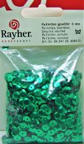 Sequins paillettes bombs rayher 6mm vert fonc 4000 pices