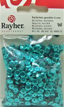 Sequins paillettes bombs rayher 6mm vert lagon 4000 pices