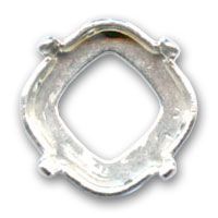 Serti Cabochon 4470. 12x12 mm Carr� Argent� x1