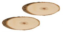 Set de 2 Rondelles Ovale Bois - 17  21 cm - Artmio