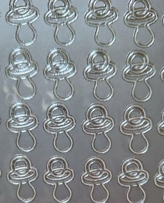 Stickers 84 t�tines argent�es