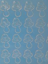 Stickers 84 t&eacute;tines bleues