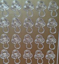 Stickers 84 t&eacute;tines dor&eacute;es