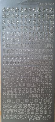 Stickers Alphabet - Lettres Majuscules argent