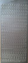 Stickers Alphabet - Lettres Majuscules argent