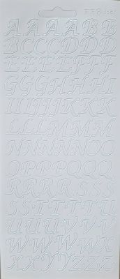 Stickers Alphabet - Lettres majuscules blanches