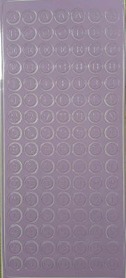 Stickers Alphabet - Lettres majuscules et chiffres roses