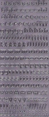 Stickers Alphabet - Lettres minuscule argent