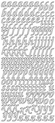 Stickers Alphabet - Lettres minuscules blanches