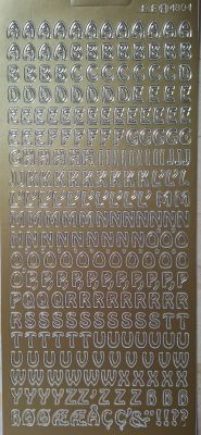 Stickers Alphabet- Lettres Majuscules Or-Dor�