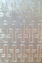 Stickers communion et confirmation 36 croix argent&eacute;s