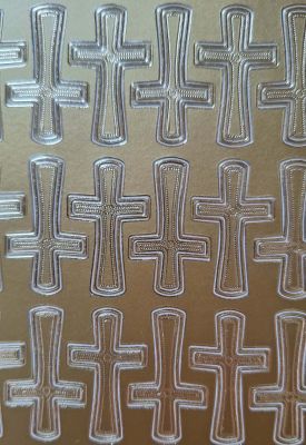 Stickers communion et confirmation 36 croix dor�