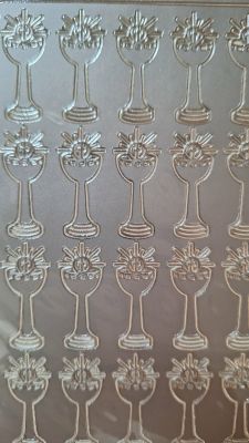 Stickers communion et confirmation argent�