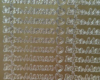 Stickers mots papa maman 108 mots dor�s