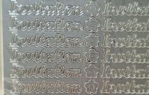Stickers peel off invitation argent&eacute;