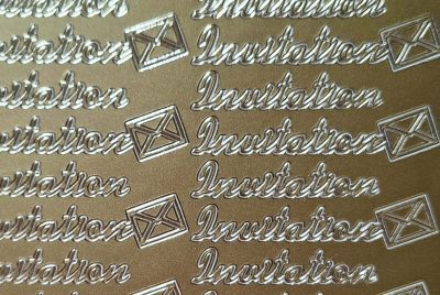 Stickers peel off invitation dor� 36 mots