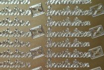 Stickers peel off invitation dor&eacute; 36 mots