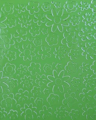 Stickers printanier fleurs vertes