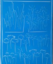 Stickers printanier herbes bleues